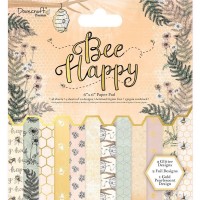 15x15cm paberiplokk Dovecraft Bee Happy