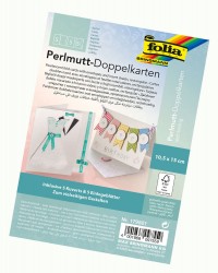 Kaardipõhi+ümbrikud.5tk.Pärlmutter 10,5 x 15cm,250g/m  PEARLWHITE