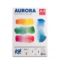 Akvarellialbum AURORA A4, 300gsm 12 lehte, Kuumpressitud