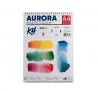 Akvarellialbum AURORA A4, 300gsm 12 lehte, Kuumpressitud (Spiraal)