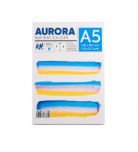 Akvarellialbum AURORA A5, 300gsm 12 lehte, Külmpressitud