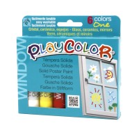 Kriidid klaasile PLAYCOLOR 6 tk (mahapestavad)