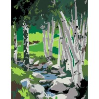 Maalimiskomplekt numbrite järgi : „Birch“, 35х45cm,