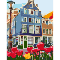 Maalimiskomplekt numbrite järgi : „Famous Amsterdam“, 35х45cm,