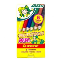 Laste Värvipliiatsite Komplekt "Jolly" 6 Tk Mini