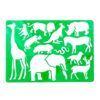 Plastmassist šabloonid joonistamiseks 20.2cm x32.5cm "Safari"