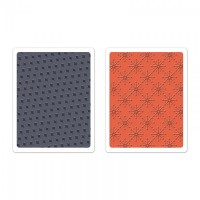 -50% Textured Impressions Embossing Folders 2Pk - Yuletide Boulevard Set By Basicgrey