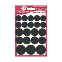 18 Adhesive Magnets Diam Cm. 1,9
