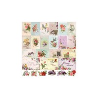 Scrapbookingu paber 30x30 cm-  180Gsm  French Journey Cards