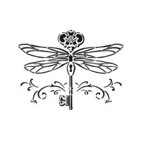 Šabloon A3 "Golden Key/Dragonfly"