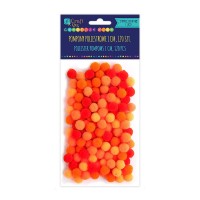 Dekoratiivsed Pallikesed 1Cm-Mix Oranz,120Tk