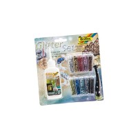 Glitter/Sädelev Pulber  10 Tk Kompl Ja Liim