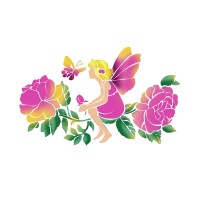 Sabloon 21X29.7Cm  Fairy With Butterfly