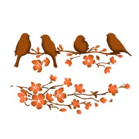 Sabloon 21X29.7Cm Birds On Tree