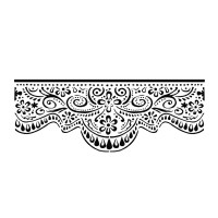 Šabloon B Cm. 38X15 Lace Volute