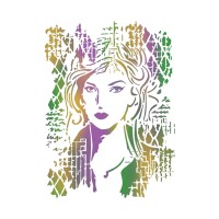 Sabloon 21X29.7Cm Woman Picture
