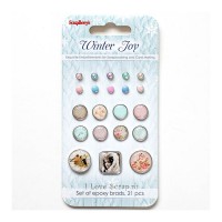 Brads Set Winter Joy, 21Pcs