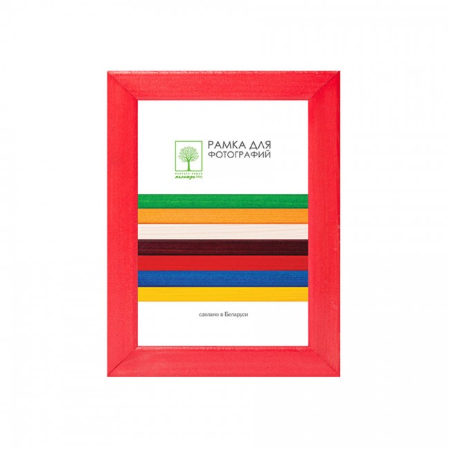 Рамка дерев. со стеклом 10х15 Д18КЛ/3746 (красная)