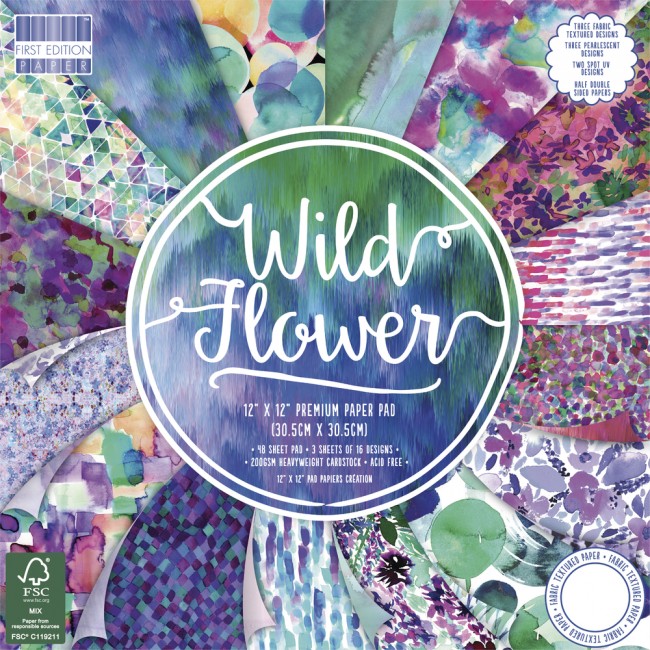 Набор бумаги для скрапбукинга,30х30см,Wild Flower