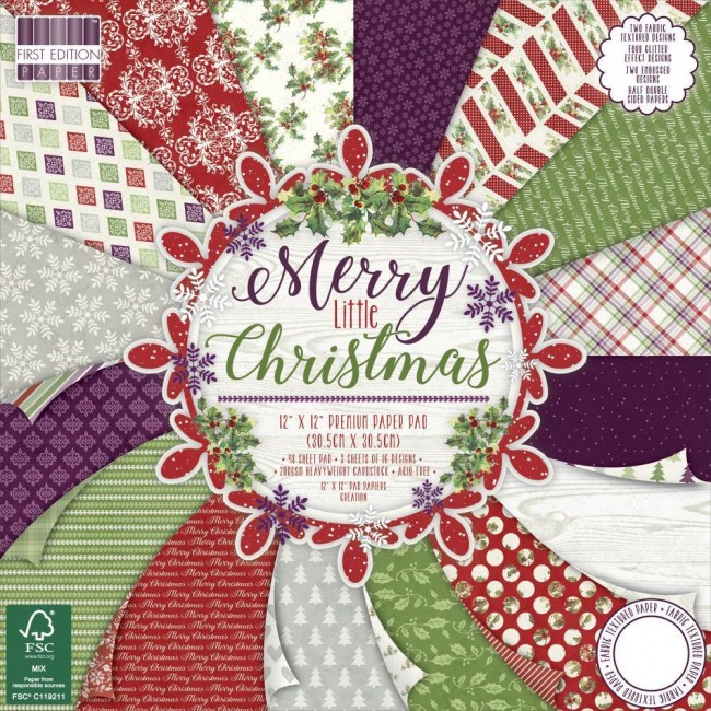 Набор бумаги для скрапбукинга,30х30см, Merry Littl