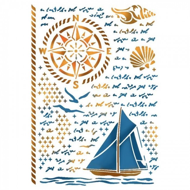 Stencil G cm. 21x29,7 Sea Land                    