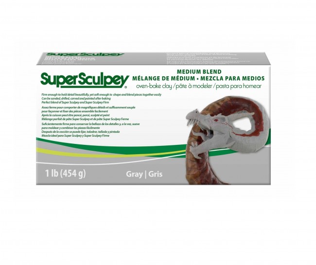 Глина Полимерная Super Sculpey Medium blend  454гр