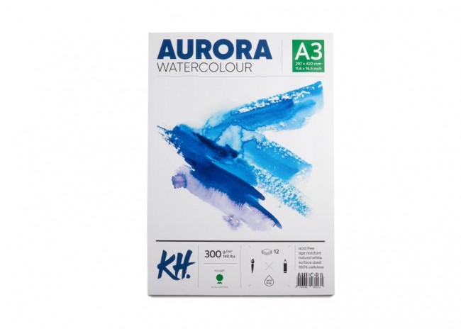 Альбом для акварели AURORA, 12л A3, 300gr -  Фактр