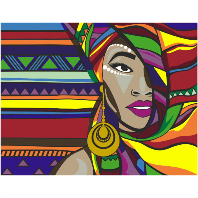 Набор. живопись по номерам :"Ethnic" 35x45cm