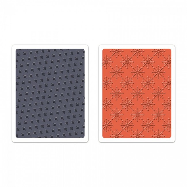 -50% Textured Impressions Embossing Folders 2Pk - Yulet