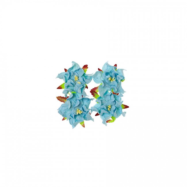 Gardenia 5Cm 4 Pcs In A Pack Soft Blue
