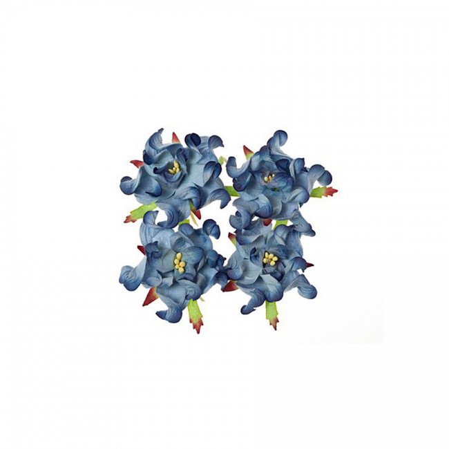 Gardenia 5Cm 4 Pcs In A Pack 2-Tones Blue