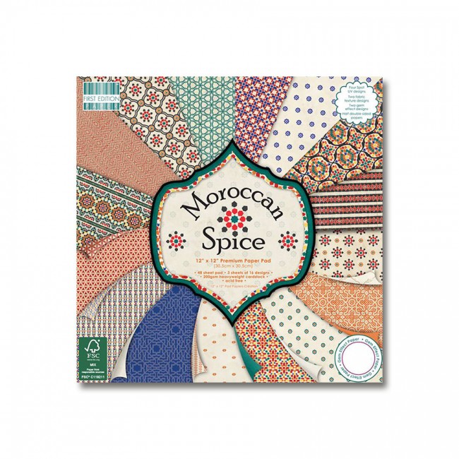 Набор бумаги 30*30см, Moroccan Spice