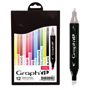 Комплект маркеров GRAPH'IT из 12 шт. - Classic