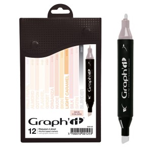 Комплект маркеров GRAPH'IT из 12 шт. - Skin