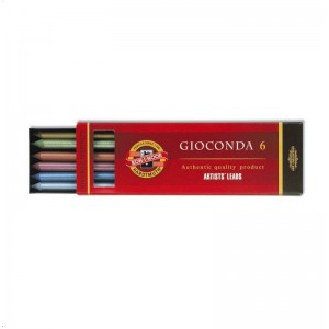 Цветные стержни  металлик для худож. рисования Gioconda 4380  6шт             