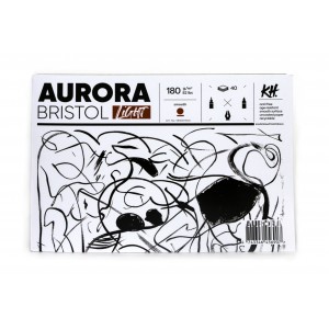 Альбом для скетчей из бумаги Бристоль, горизонт. 40л, 180gsm A5 склейка, AURORA
