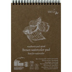 Brown watercolor pads Authentic A5 20sh. 280gsm   