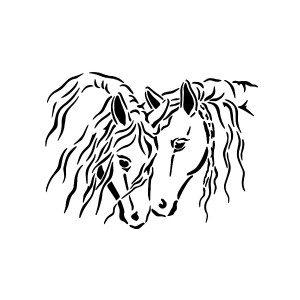 All-Purpose Stencil A4 "Horses"                   