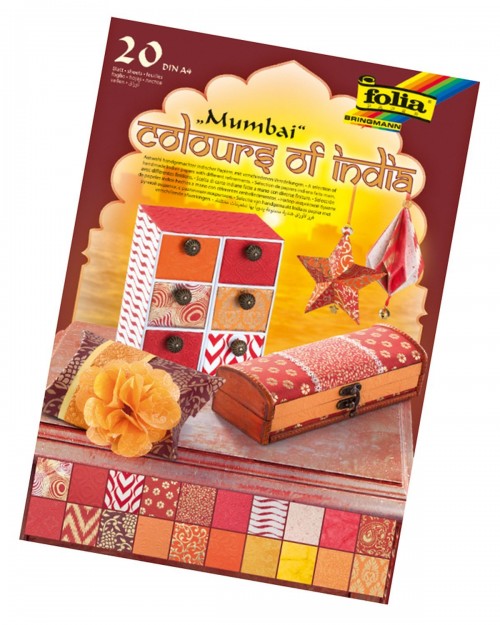Дизайнерская бумага"Colours of India" MUMBAI,А4, 2