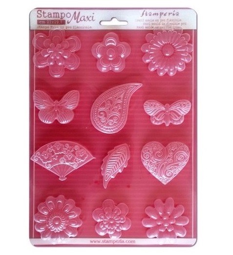 Painduvast Pvc plastikust vormid-Flowers, hearts and butterflies