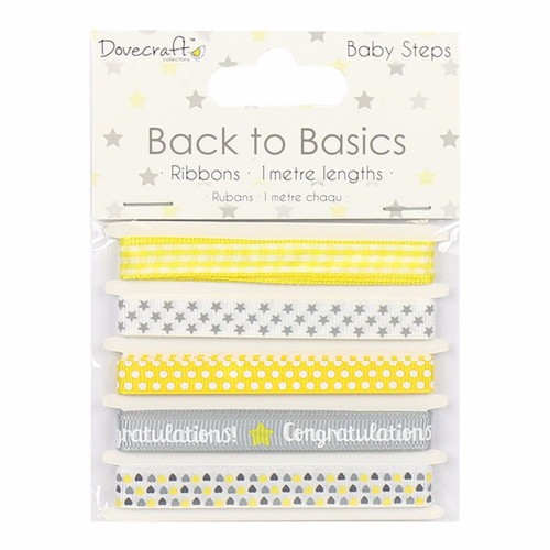 Dovecraft Back to Basics Baby Steps Ribbon Pack