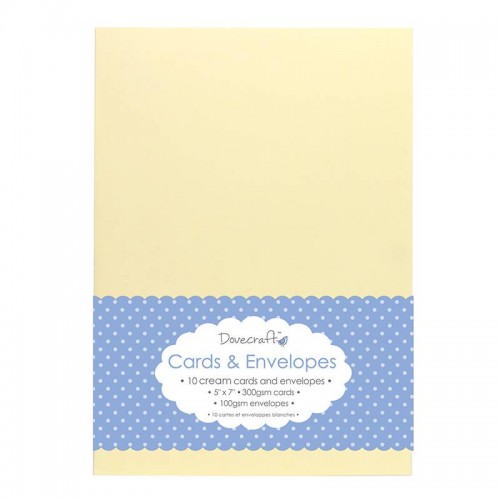 Dovecraft Cream 5x7 Cards  Envelopes              