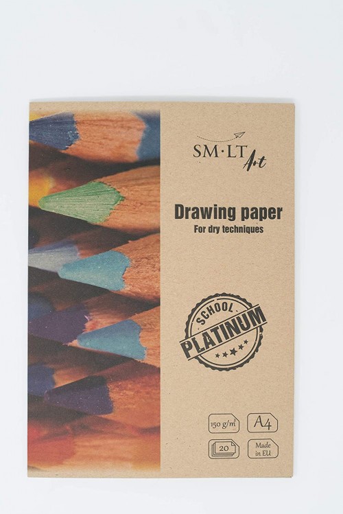 Drawing paper "Platinum" in folder"SMLT" A4, 20 lh