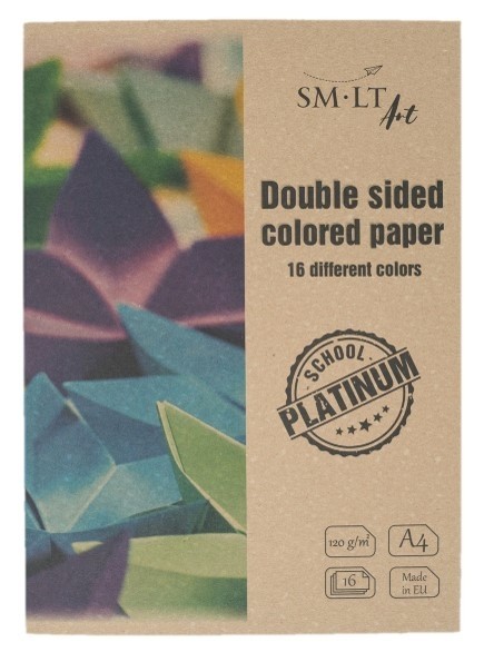 Colored paper (double sided) "Platinum" in folder 