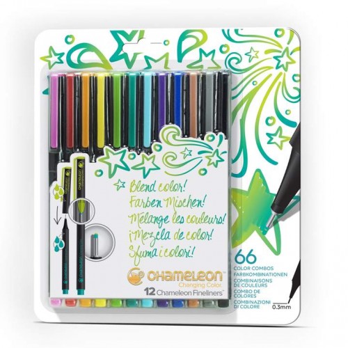Fineliner 12-Pen Bright Colors Set                