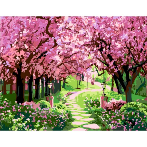 Набор живопись по номерам„Вишневый сад" 35x45cm   