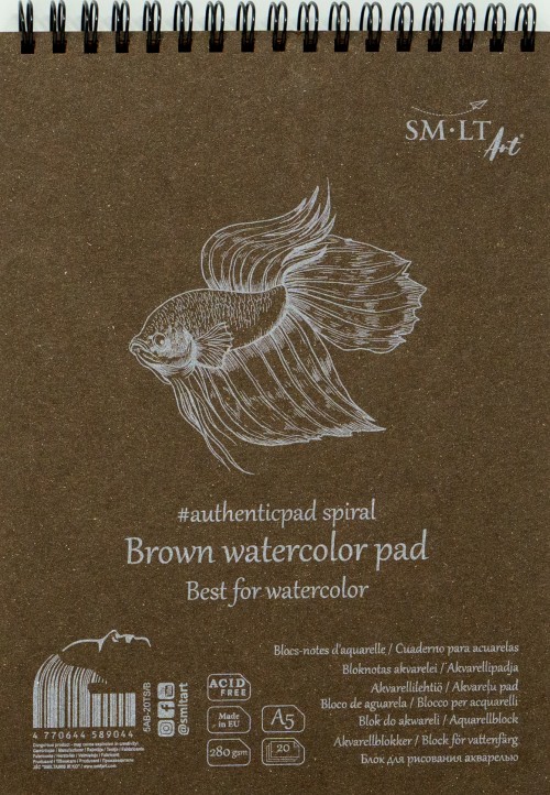 Brown watercolor pads Authentic A5 20sh. 280gsm   