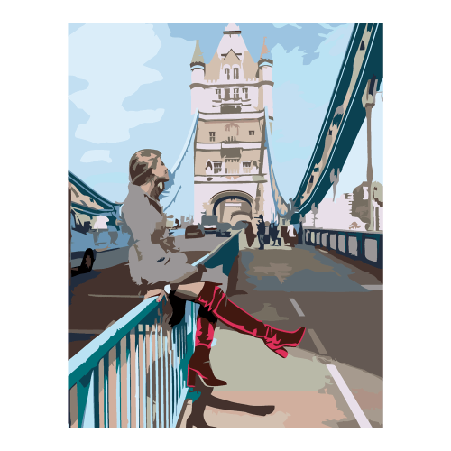 Набор. живопись по номерам: „Tower Bridge. Reflections“, 35х45cm, ROSA START