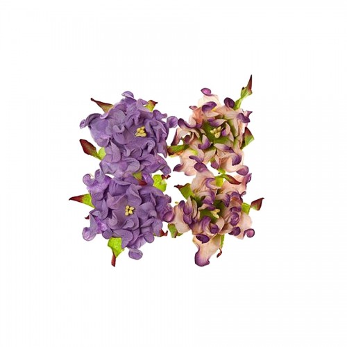 Gardenia 5Cm 4 Pcs In A Pack Light Purple/Purple&G