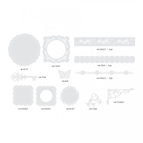 12 Paper Decorations - White Paper
